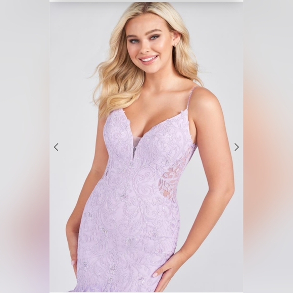 Ellie Wilde Lavender Mermaid Prom Dress Perfect Condition - Picture 8 of 9